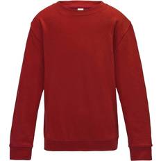 AWDis Kid's Plain Crew Neck Sweatshirt - Fire Red