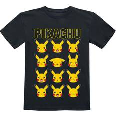 Svarte T-skjorter Pokémon Kid's Pikachu Faces T-shirt - Black