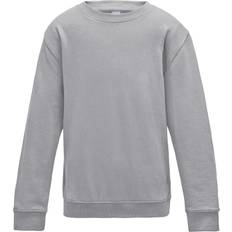 AWDis Kid's Plain Crew Neck Sweatshirt - Heather Grey