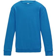 AWDis Kid's Plain Crew Neck Sweatshirt - Sapphire Blue