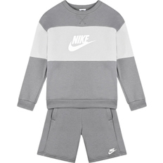 Nike kids tracksuit Nike Kid's French Terry Tracksuit - Smoke Grey/Light Smoke Grey/White (DO6789-084)