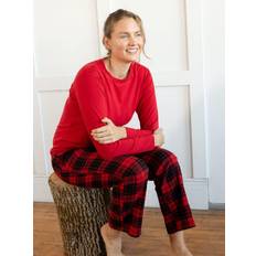 Leveret Womens Snowflake Flannel Pajama Set