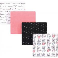 Hudson Cotton Flannel Receiving Blankets 4-pack Bonjour
