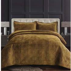 Tribeca Living Capri 3-pack Bedspread Camel (279.4x243.84cm)