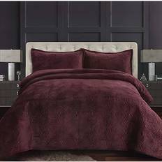 Tribeca Living Capri 3-pack Bedspread Purple (279.4x243.84cm)