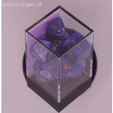 Chessex D7 Die Set Dice Lustrous Poly (7 Dice) Purple/Gold