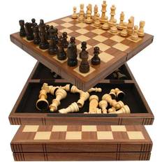 Board Games Trademark Global Book-Style Chess Board Walnut