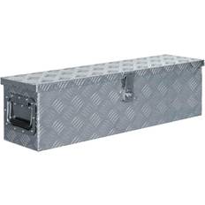 Verktygslåda aluminium vidaXL Förvaringslåda aluminium 80,5x22x22 cm silver