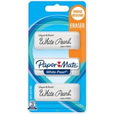 Paper Mate White Pearl Latex-Free Eraser 3/Pkg