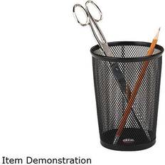 Colored Pencils Rolodex Nestable Jumbo Wire Mesh Pencil Holder, Black (62557) Black