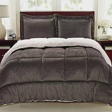 Textiles Swift Home Sherpa Down Bedspread Brown (218.44x218.44)