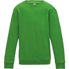 AWDis Kid's Plain Crew Neck Sweatshirt - Lime Green