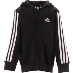 adidas Essentials 3-stripes Zip Hooded Jacket - Black (HF1887)