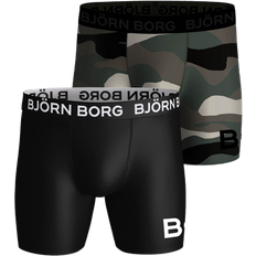 Björn Borg Tela Reciclada Ropa interior de hombre Björn Borg Performance Shorts 2-pack - Black/Print