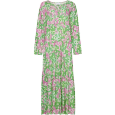 Noella Imogene Long Dress - Green/Pink