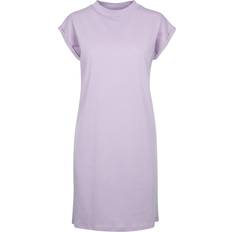 Build Your Brand Turtle Extended Shoulder Dress - Lilac