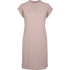 Build Your Brand Turtle Extended Shoulder Dress - Dusk Rose