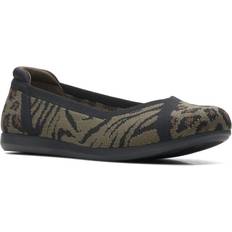 Textile Ballerinas Clarks Cloudsteppers Carly Wish - Dark Olive