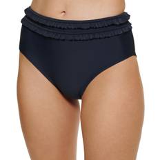 Volanger Bikinis Tommy Hilfiger Ruffled High-Waist Bikini Bottoms - Sky Captain Navy Blue