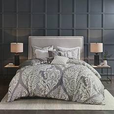 Cotton Duvet Covers Madison Park Vienna Duvet Cover Gray (228.6x228.6)