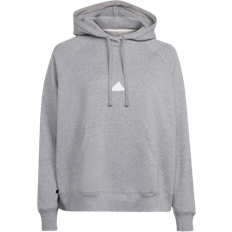 Adidas Women's Sportswear Oversized Hooded Sweatshirt Plus Size - Medium Grey Heather