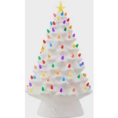 Christmas Decorations Mr. Christmas Nostalgic Pre Lit LED Ceramic Christmas Tree in White Christmas Tree