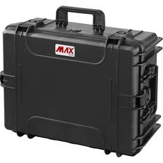 Byggtilbehør Max 540H245S IP67 Rated Waterproof Durable Watertight Equipment Photography with Hard Carry Plastic Transit Case/Pull Handle/Pick and Pluck Cubed foam/Flight Case Tool Box Nero