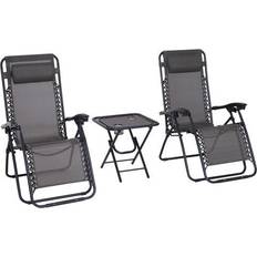 Footrest Sun Chairs Garden & Outdoor Furniture OutSunny 84B-271BK