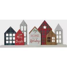 Decorations GlitzHome Metal & Wooden Christmas House Decor Decoration