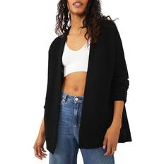 Free People Ottoman Ribbed Cardigan - Black