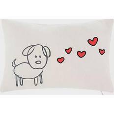 Polyester Scatter Cushions Safavieh Puppy Love Oblong Complete Decoration Pillows Red, Beige (45.72x30.48)