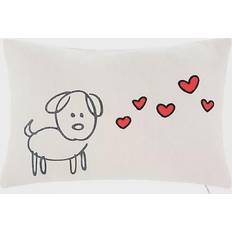 Safavieh Puppy Love Oblong Complete Decoration Pillows Red, Beige (45.72x30.48cm)