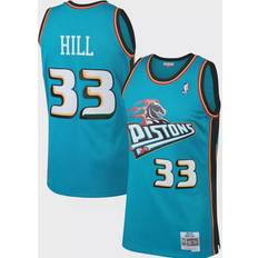 Mitchell & Ness Grant Hill Teal Detroit Pistons 98-99 Hardwood Classics Swingman Jersey Sr