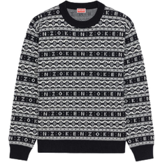 Kenzo Merino Wool Jacquard Sweater - Black