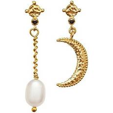 Nyla Earrings - Gold/Diamond/Pearl