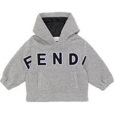 Wolle Hoodies Fendi Boy's Logo Hoodie - Grey