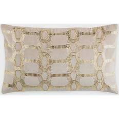 Safavieh Adalie Geometric Complete Decoration Pillows Beige, Gold (50.8x30.48cm)