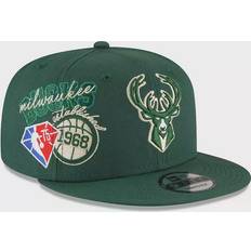 New Era Hunter Milwaukee Bucks Back Half 9FIFTY Snapback Adjustable Cap Sr