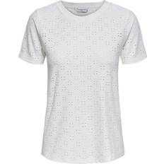 Jacqueline de Yong Cathinka Tag Short Sleeve T-shirt - Cloud Dancer