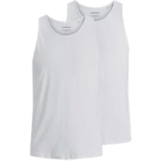 Bomuld - Herre Toppe Jack & Jones Linen Tank Top 2-packs - White