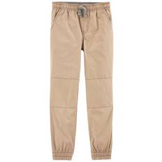 Carter's Kid's Elastic Waist Poplin Joggers - Khaki (195861129318)