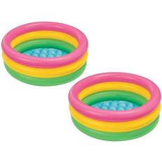 Intex Toys Intex 2) Sunset Glow Inflatable Colorful Baby Swimming Pool Multicolored