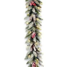 Hanging Decorations National Tree Company Dunhill Fir Pre Lit Garland with Clear Lights Decoration