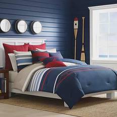 Nautica Bradford Duvet Cover Blue, Multicolour (218.44x172.72cm)