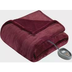 Beautyrest Microlight Plush to Berber Heated Blankets Red (213.36x203.2cm)