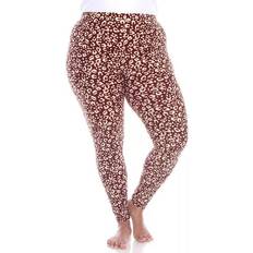 Leopard - Women Tights White Mark Women's Leopard Print Leggings Plus Size - Brown