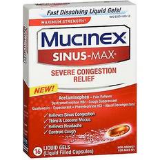 Mucinex severe congestion and cough Mucinex Sinus-Max Liquid Gels Pressure 16 ct