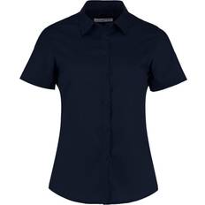 Women's Short Sleeve Poplin Shirt - Dark Navy