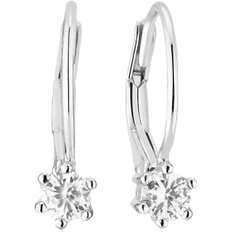 Rimini øreringe Sif Jakobs Rimini French Hook Earrings - Silver/Transparent