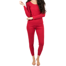 Leveret Women's Classic Pajamas Set - Red